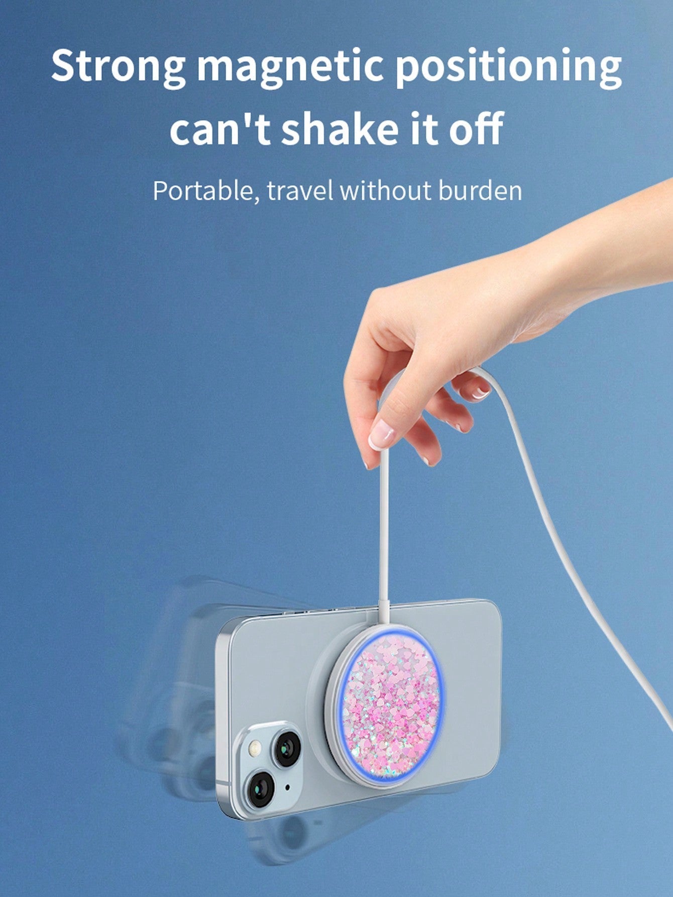 D8 15W Magnetic Wireless Charger, Strong Pad for iPhone 15/14/13/12 Pro