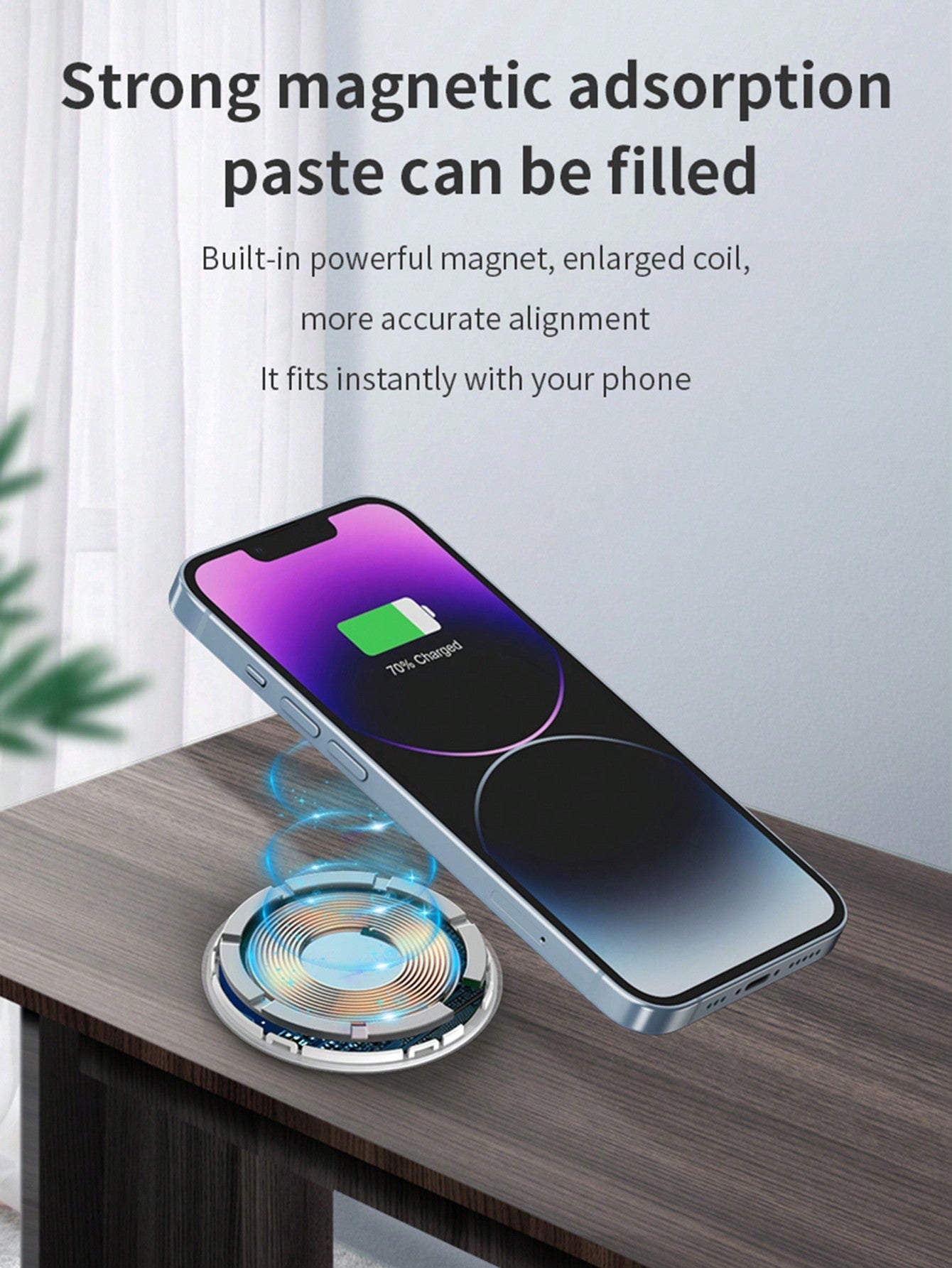 D8 15W Magnetic Wireless Charger, Strong Pad for iPhone 15/14/13/12 Pro