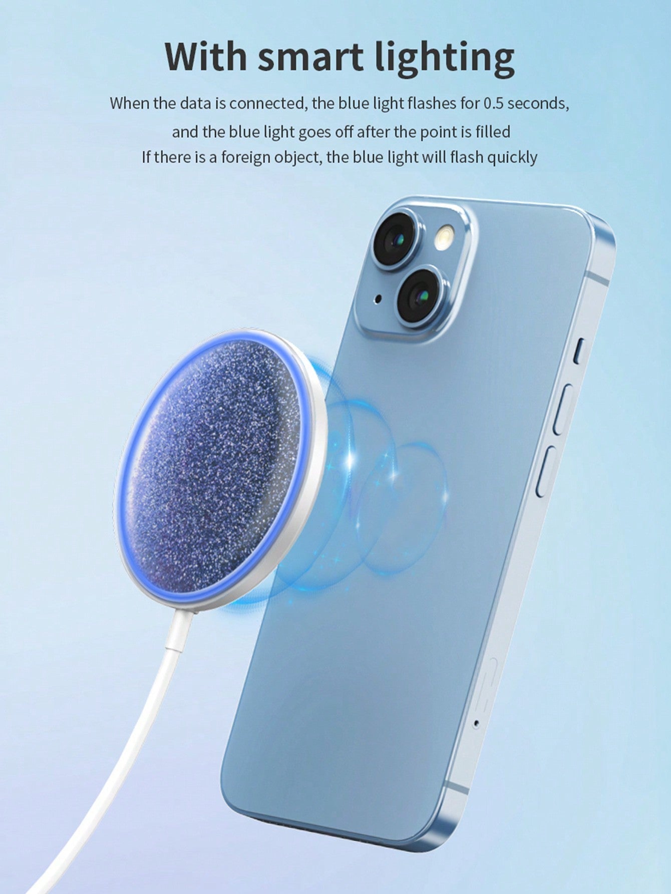 D8 15W Magnetic Wireless Charger, Strong Pad for iPhone 15/14/13/12 Pro