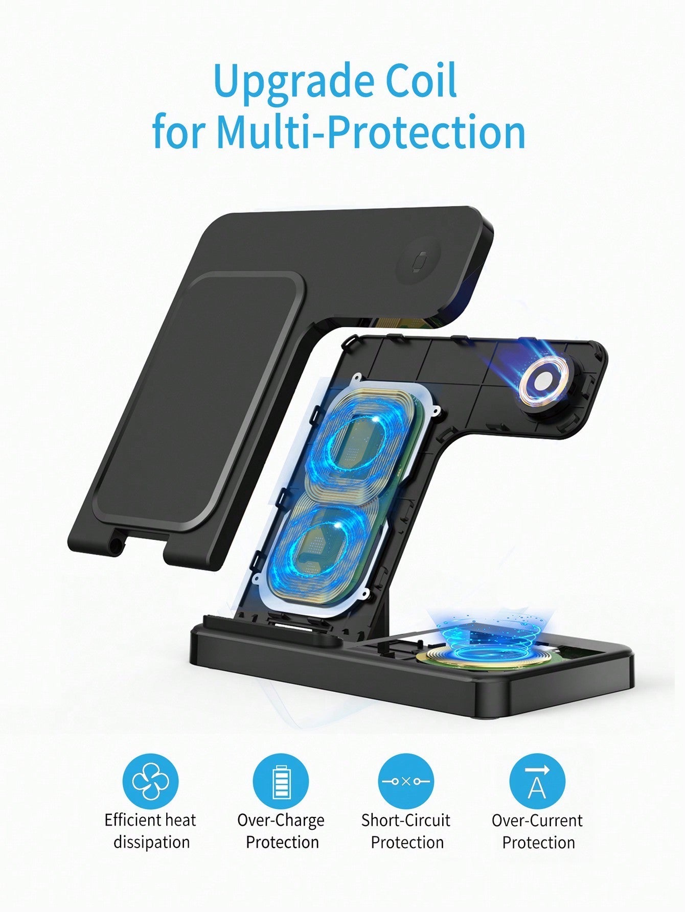 D8 3-in-1 Wireless Charger, for iPhone/Watch/AirPods, Ideal Gift Station