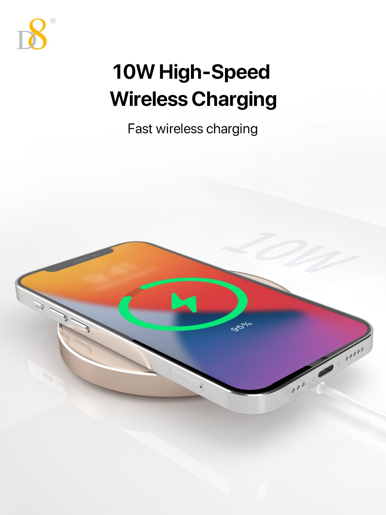 Dynamic8 3 in 1 Magnetic Wireless Charging Station (PWB-2117) - Glass & Aluminum
