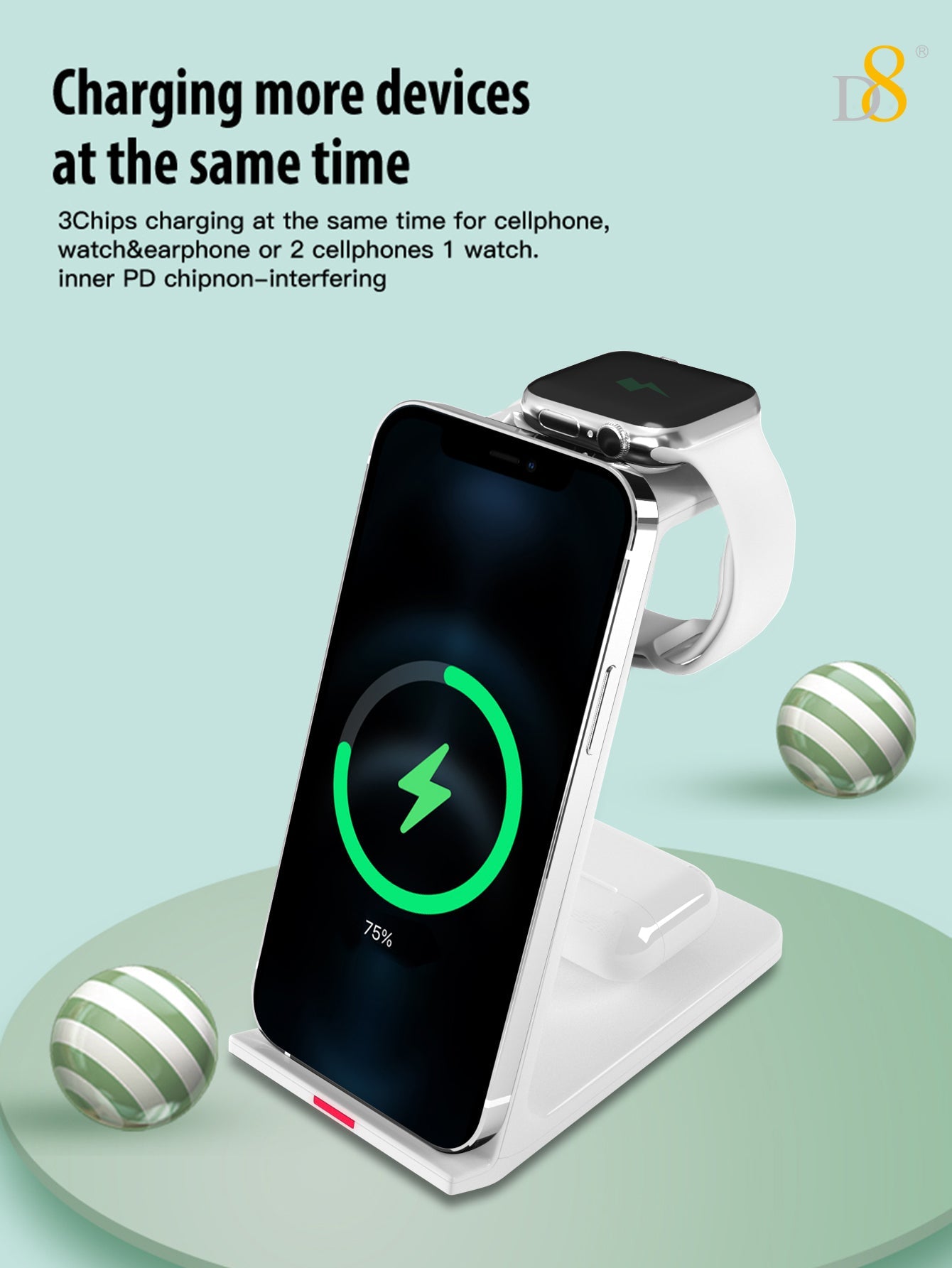 3-in-1 Wireless Charging Station | Phone & Smart Watch Charger