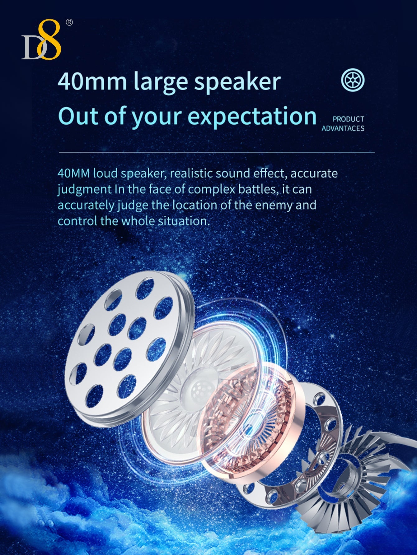 D8 Wireless  Headphones Over-Ear, with Microphone, 3.5MM Wired Stereo Headset Micro SD/TF, PC,Soft Earmuffs &Light Weight for Prolonged Wearing,Deep Bass for Home Office Cellphone PC Ect. Holiday Gift Valentine's Day Gift Christmas Gifts,Must-Haves