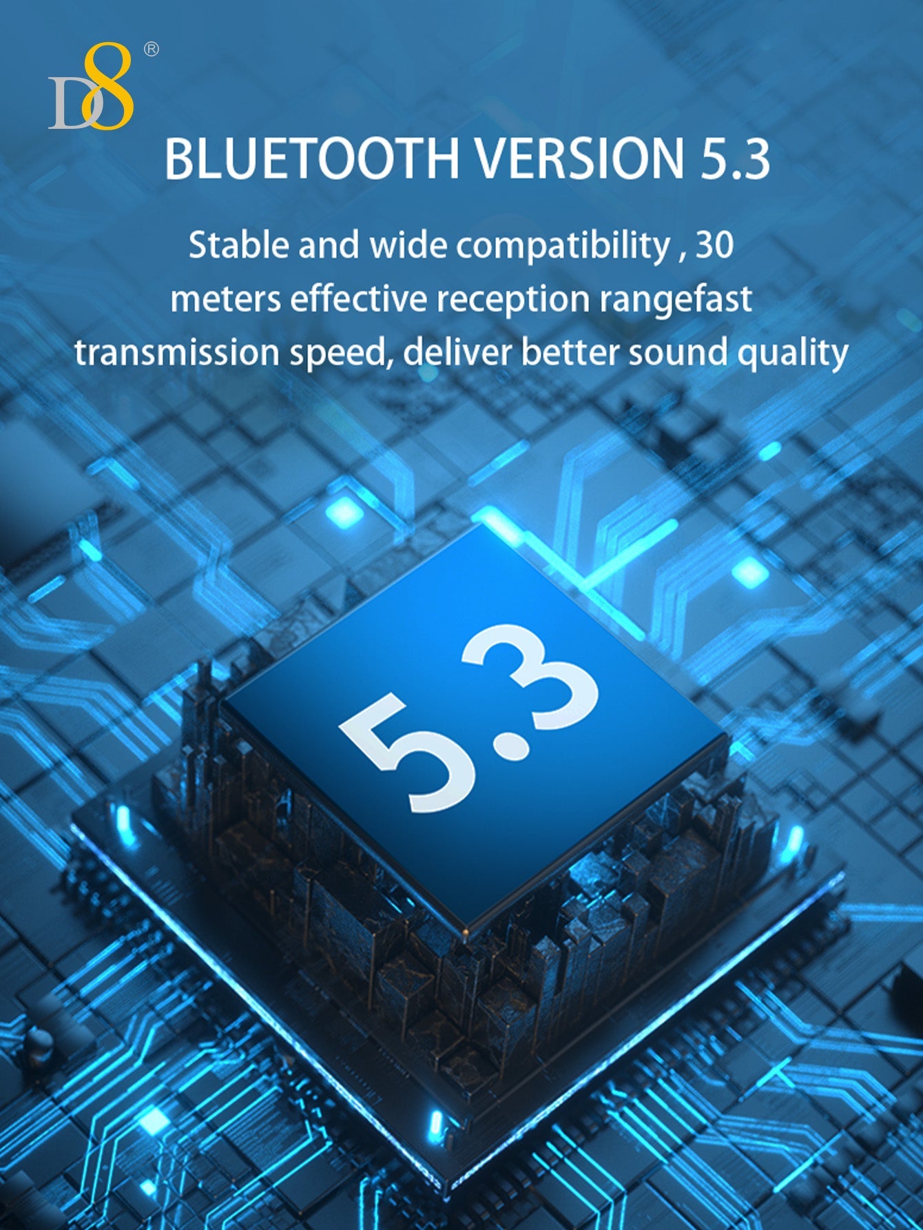 D8 Around The Neck Headphones ,100 Hours Extra Long Playback with Microphone Headset, Balanced Armature Drivers Stereo in Ear Wireless Headphones, Waterproof Workout Magnetic Neckband Earphone D8 Wireless Headphones Around Neck with Mic  Long Battery Life